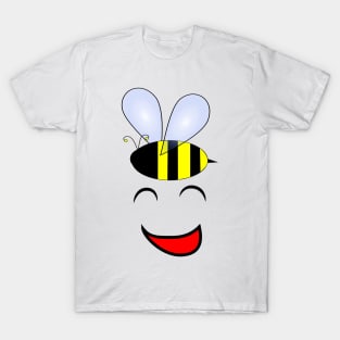 Funny ideas Bee happy funny t-shirt funny gifts for friends T-Shirt